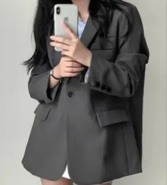Lady like ❤︎テーラードジャケット⭐︎ダークグレーM⭐︎超美品！