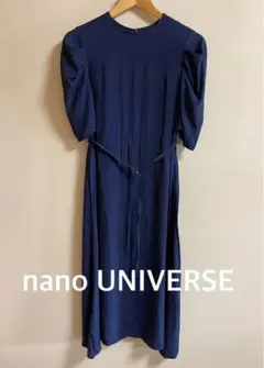 nano UNIVERSE ナノユニバース　ネイビー　ロングワンピース F