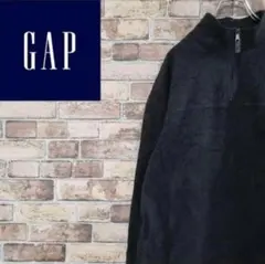 GAP　ギャップ　フリースジャケット　ハーフジップ　黒　XL