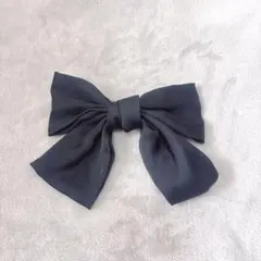 リボンバレッタ 黒