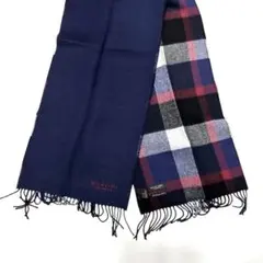 【極美品・カシミヤ100%】ブラックレーベルクレストブリッジ マフラー ネイビー