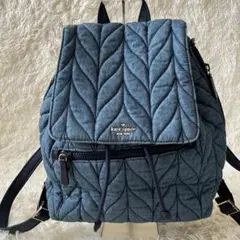 kate spade NEW YORK デニム キルティング リュック ブルーのサムネイル