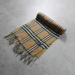 Burberrysバーバリーノバチェックマフラー ウール イングランド製ベージュ