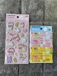【シール2セット】クレヨンしんちゃん タイルシール＆ふわふわシール