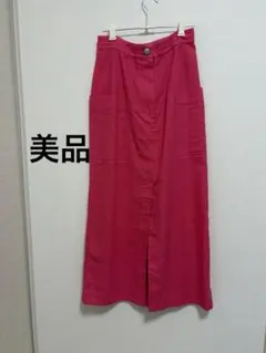 beams ピンクロングスカート タイトロングスカート 美品のサムネイル