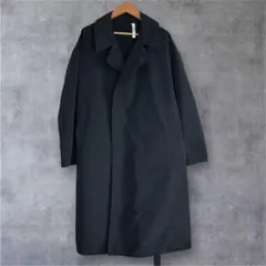 アダストリアタグ ナイロン ロングコート 黒 M メンズ ベルト付き