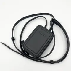 objcts.io マイクロバッグ アジャスタブルレザーストラップ付 ブラック アジャスタブルレザーストラップ付iPhoneアクセサリー - ブラック