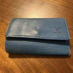 Louis Vuitton 青 レザー キーケース