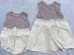 姉妹おそろいロンパース ワンピース