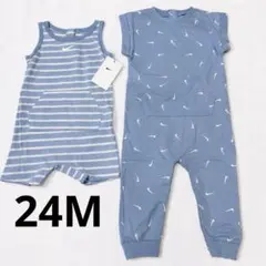 新品 86〜92 NIKE ナイキ ベビー ロンパース 2枚セット 24M 90のサムネイル