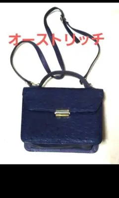 極美品本物希少色ロイヤルブルー クロコダイル ショルダーバッグ 2way 