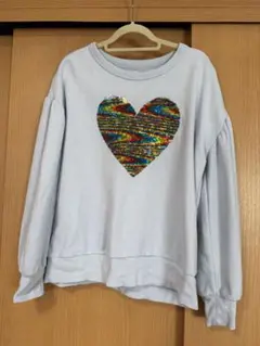 GAP ライトブルー ハートトレーナー