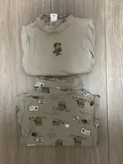 tete a tete テータテートバースデイ くま柄　長袖2点セット