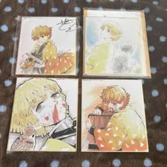 鬼滅の刃 全集中展 複製ミニ色紙 我妻善逸 獪岳