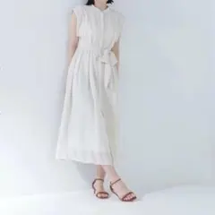 シャドーストライプフレアワンピース NATURAL BEAUTY BASIC