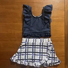 美品】ケイトスペード 水着 M(130-140cm) キッズ セパレート 白黒