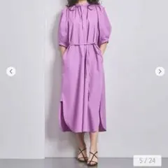 最終価格)HYKE ハイク バルーン スリーブ ドレス ワンピース 半袖