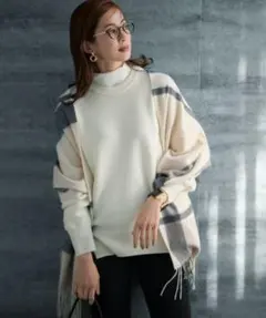 【CLASSY.1月号掲載】ウールコード クルーネック ニット