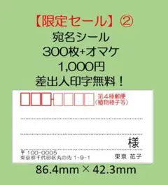限定セール】宛名シール☆シンプル☆300枚☆ - メルカリ