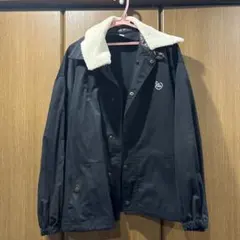 Java ブラック ジャケット フリース襟付き