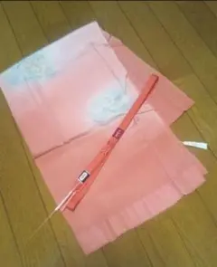 【ラストセール５５%OFF着払い】新品❢帯締め＆帯揚げセット　正絹【さが美】花柄