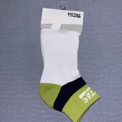 VICTAS 卓球用ソックス ホワイト/グリーン