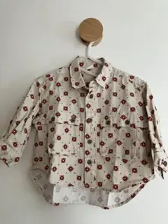 【p.premier】クローバー総柄シャツ　80cm