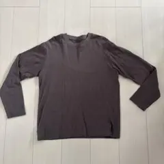 ダークブラウン Mサイズ 長袖Tシャツ