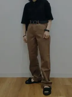 UNIQLOユニクロレギュラーフィットストレートハイライズジーンズブラウン27