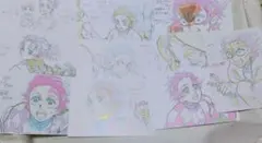 無限列車　遊郭編　竈門炭治郎絵巻カフェポストカード10枚セット