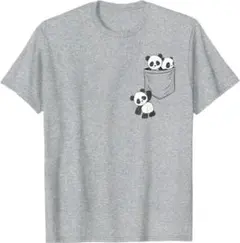 パンダ愛好家のためのポケットの中のかわいいカワイイベイビーパンダ TシャツL