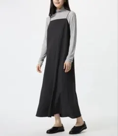 試着のみ ユニクロ キャミワンピース ブラック Mサイズ