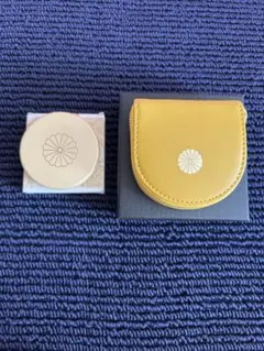 皇居　財布　イエロー コインケース　手鏡ゴールド　ダブルミラー　新品　未使用