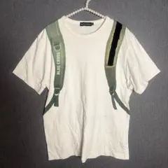 BLUE CROSS バックパックプリント 半袖Tシャツ ホワイトクルーネックLのサムネイル