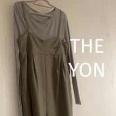 美品☆THE YON コルセットデザインキャミサロペット
