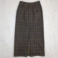 【良品】ビューティアンドユース ロングタイトスカート Sサイズ チェック柄