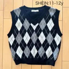 SHEIN アーガイル柄 ベスト 11-12y
