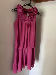 Callas フリル ノースリーブ ワンピース ドレス ピンク ピアノ発表会