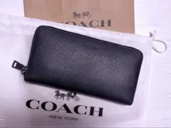正規品【USED美品】COACHコーチ 長財布 メンズ 58107 MNネイビー