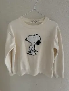 PEANUTS スヌーピー キッズ セーター ホワイト 120cm
