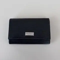 Salvatore Ferragamo 黒 レザー キーケース