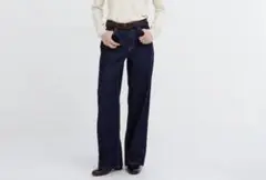 UNIQLO バギージーンズ　26 ウエスト66cm ネイビー