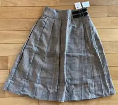 earth music & ecology チェック柄フレアスカート