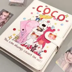 A5 サイズ cocoちゃん システム手帳カバー バインダー手帳 カード収納