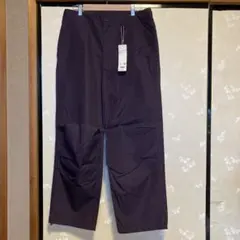 ユニクロUワイドフィットパラシュートパンツ79ダークパープル85cm