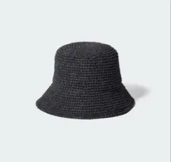 黒 バケットハット レディース