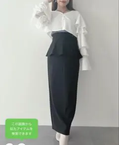 earth music&ecology コルセット付きナロースカート