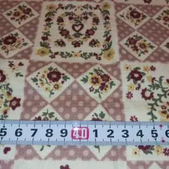 花柄の綿生地 約51✕105cm　396