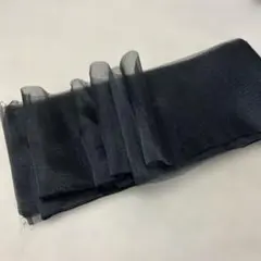 黒オーガンジー　フリル向きハギレ　おまけチュールレース