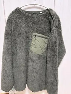 ユニクロ エンジニアドガーメンツ フリースプルオーバー オリーブ　XL